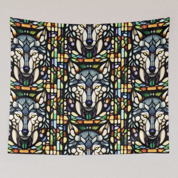 Item preview, Stained Glass Wolf Head designed and sold by DBSR-LLC.