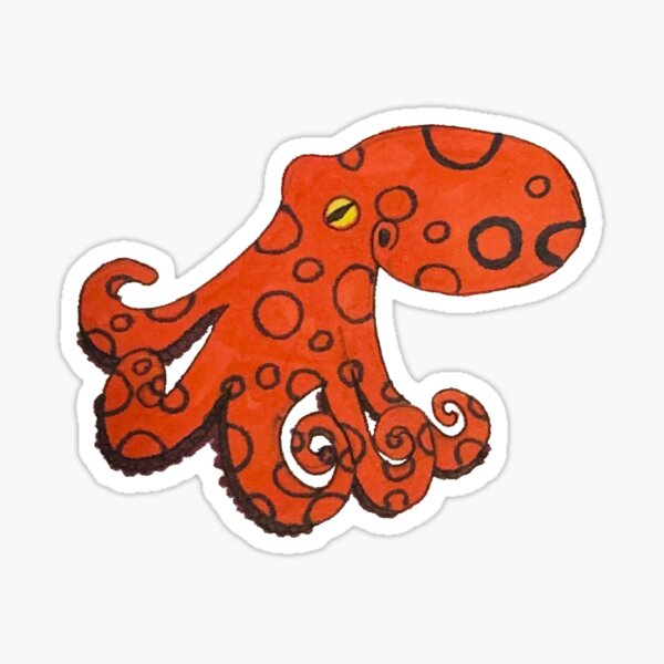 Octopus Octopus Tentacle Octopus Octopus Wildlife Wildlife Children Zoo'  Sticker