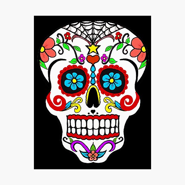 Day of The Dead Sugar Skull Painter Artist Gift Wood Print by Haselshirt -  Pixels Merch