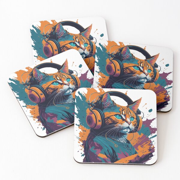 Item preview, DJ Kitty - Feline Grooves designed and sold by tropical-puffin.