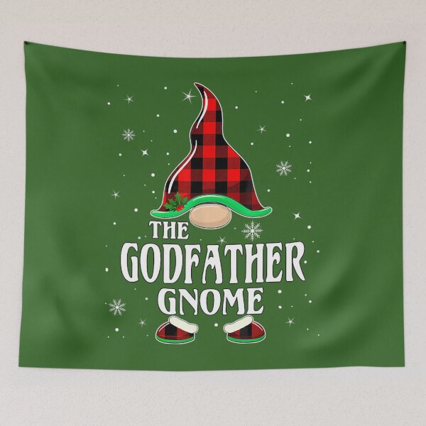 Item preview, Godfather Gnome Buffalo Plaid Matching Family Christmas 		 designed and sold by zlqoeyetfa46.