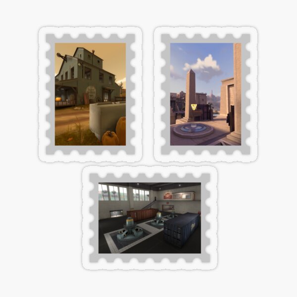 Aperçu de l'œuvre Lot de timbres de carte TF2 créée et vendue par spacekitcat.