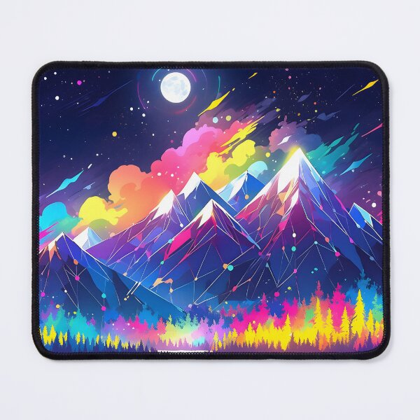 Artikelvorschau, Y2K Aesthetic - Chromatic Horizon: Rainbow Landscape entworfen und verkauft von Cosmic-Canvases.