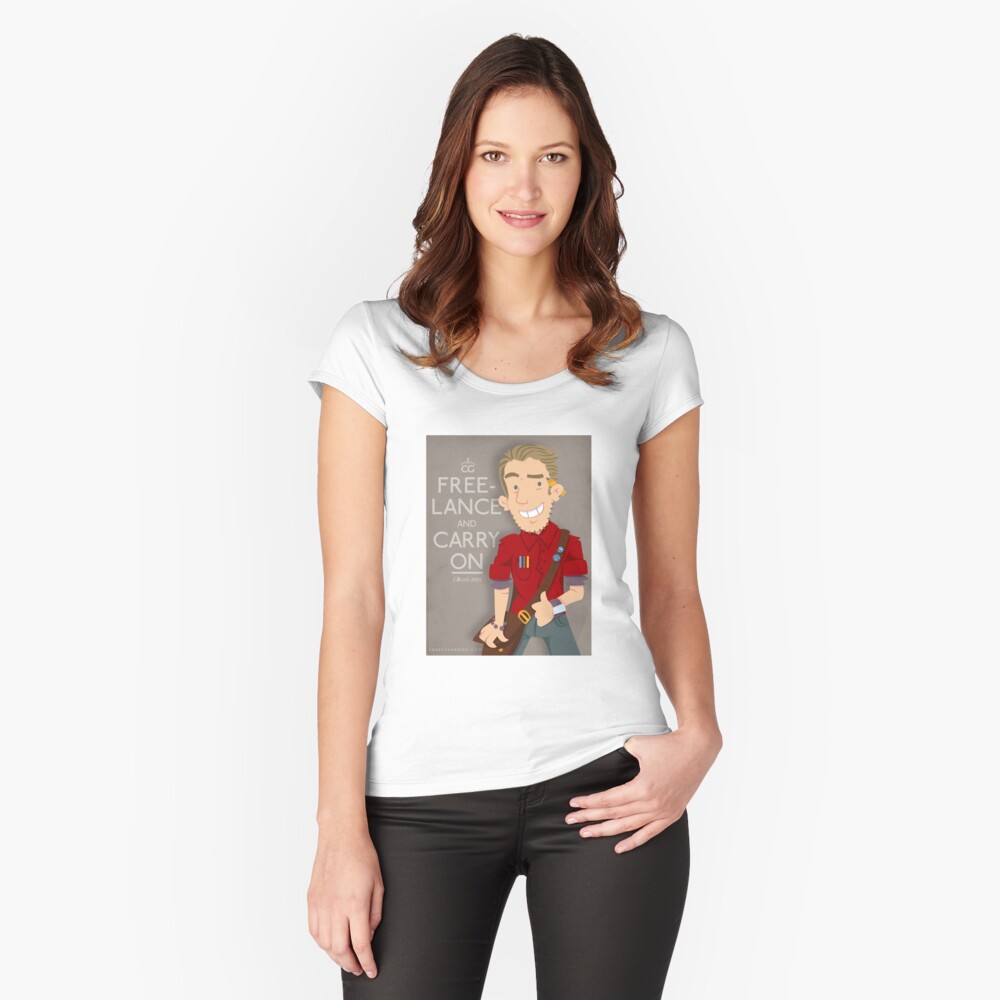 Item preview, Fitted Scoop T-Shirt designed and sold by cgsketchbook.