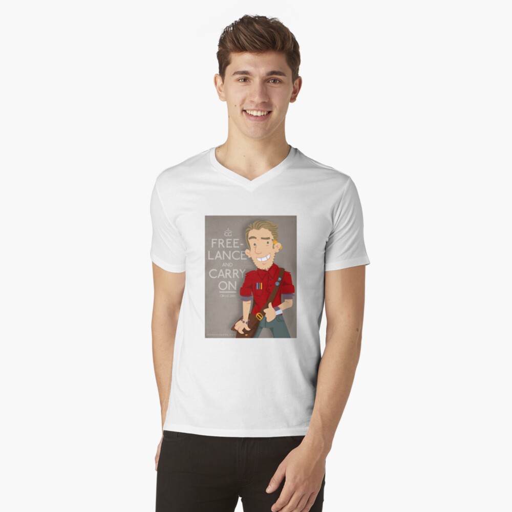 Item preview, V-Neck T-Shirt designed and sold by cgsketchbook.