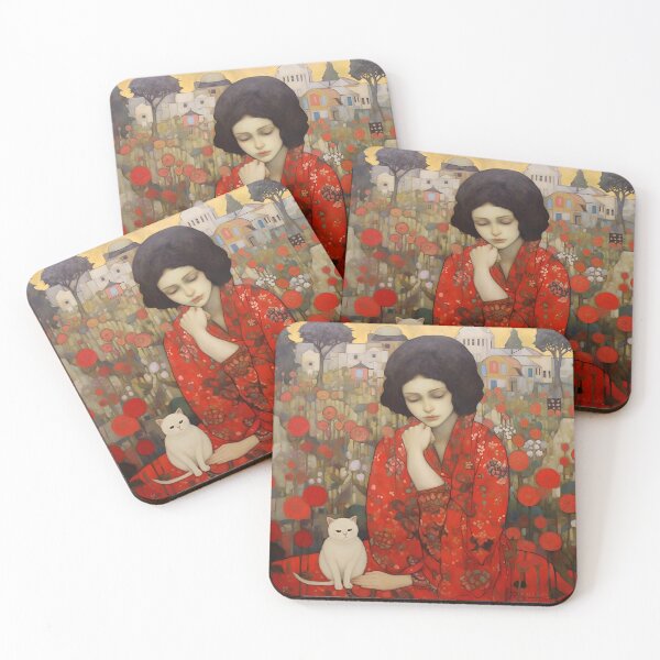 Item preview, cat renaissance painting, klimt-inspried designed and sold by Si Ying.