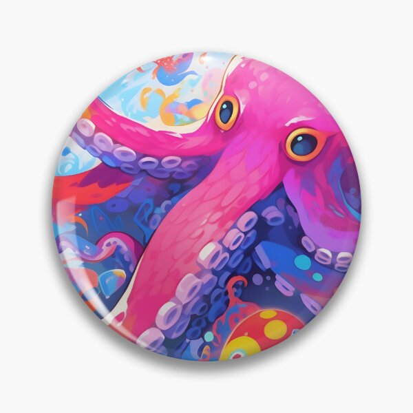 Artikelvorschau, Y2K Aesthetic - Spectrum Cephalopod: Rainbow Octopus entworfen und verkauft von Cosmic-Canvases.