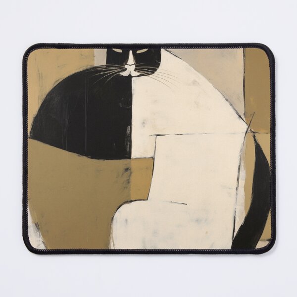Item preview, fat cat painting, motherwell-inspired designed and sold by Si Ying.