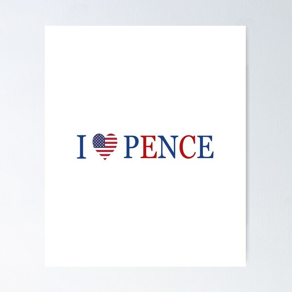 Item preview, Patriotic I Heart Love Mike Pence Flag designed and sold by TinyStarAmerica.