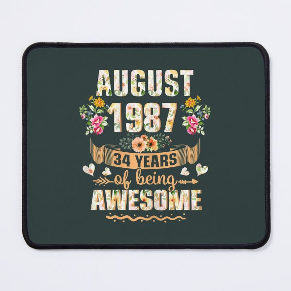 Item preview, s August 1987 34th Birthday Floral Cute For designed and sold by kmgkbodsksb98.