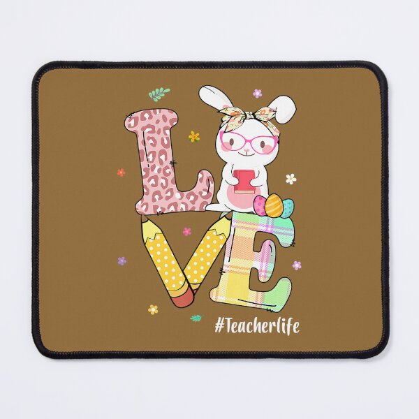 Item preview, Cute LOVE Teacher Life Bunny Easter Teaching Leopard Plaid 		 designed and sold by dztwvpayq80.