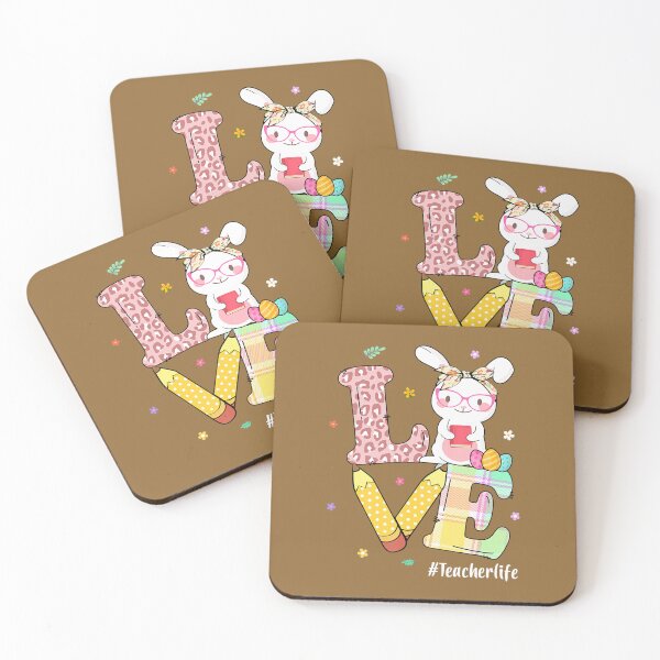Item preview, Cute LOVE Teacher Life Bunny Easter Teaching Leopard Plaid 		 designed and sold by dztwvpayq80.