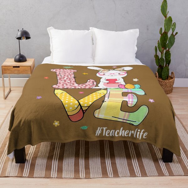 Item preview, Cute LOVE Teacher Life Bunny Easter Teaching Leopard Plaid designed and sold by dztwvpayq80.