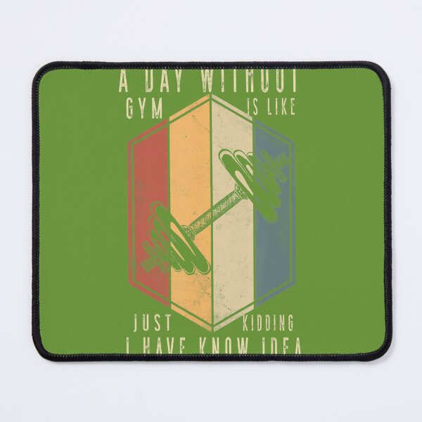 Item preview, A Day Without Gym Workout Retro Dumbbell Bodybuilding designed and sold by ushrocrjx42.
