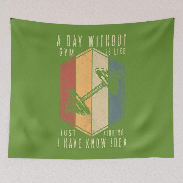 Item preview, A Day Without Gym Workout 	 Retro Dumbbell Bodybuilding 		 designed and sold by ushrocrjx42.