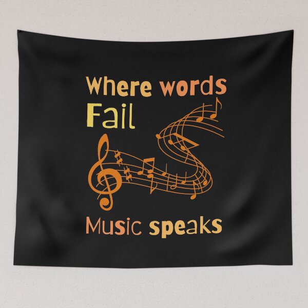 Item preview, Where words fail Music speaks designed and sold by Hiremeamerica.