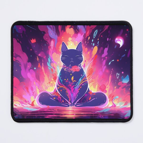 Artikelvorschau, Y2K Aesthetic - Cosmic Cat Yoga in the Galaxy entworfen und verkauft von Cosmic-Canvases.
