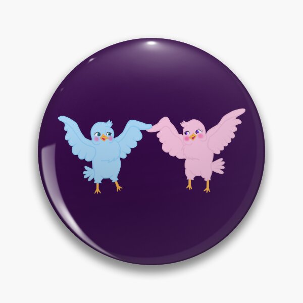 Item preview, Cute Cartoon Dancing Blue and Pink Birds designed and sold by Deborah Camp.