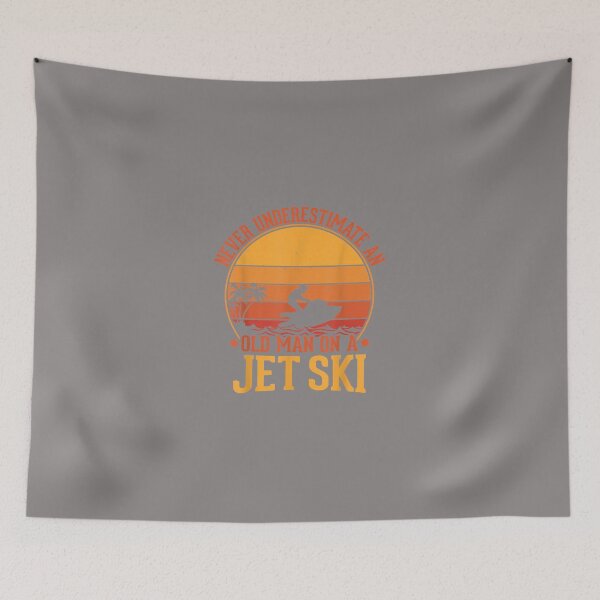 Artikelvorschau, Vintage Wasser-Jet-Ski-Spaß am Strand für Männer, Retro-Jet-Ski entworfen und verkauft von LaurieDNorman.