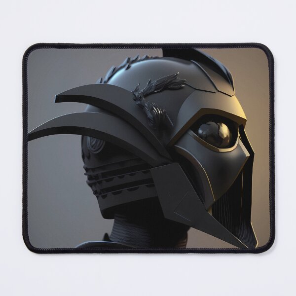 Item preview, Copy of Sci-Fi Futuristic and Cyberpunk Samurai motorcycle black helmet Black Helmet designed and sold by MeatLuvers.