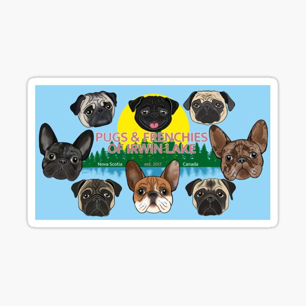Item preview, Pugs and Frenchies of Irwin Lake, Nova Scotia designed and sold by FivePugs.