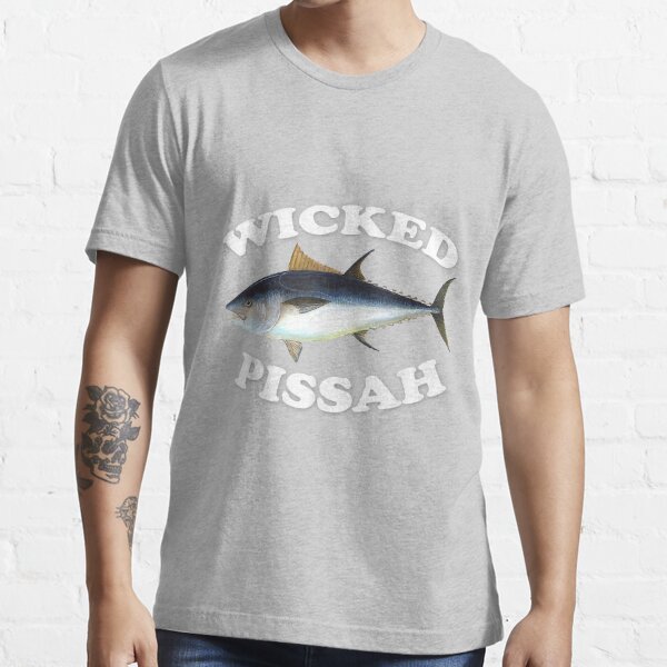 Wicked Pissah Tuna Fishing T- Shirt Size Matters Bluefin Tuna Risque Tuna  Tail