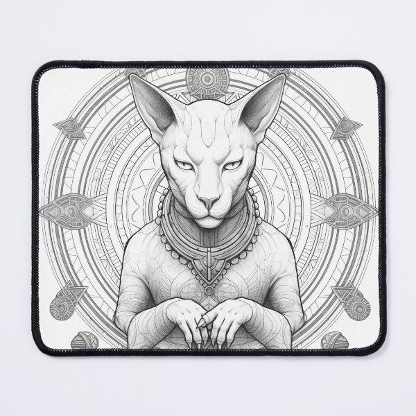 Item preview, Lily coloring page for adults mandala male cat human designed and sold by YasirDemon7.