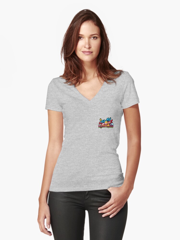 Thumbnail 1 of 3, Fitted V-Neck T-Shirt, BIZARRELY LUMINARY designed and sold by shanshankaran.