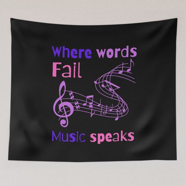 Item preview, Where words fail Music speaks designed and sold by Hiremeamerica.