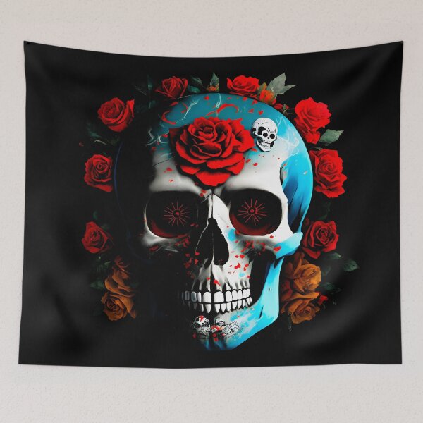 Item preview, Calavera y rosas designed and sold by RaidarPro.