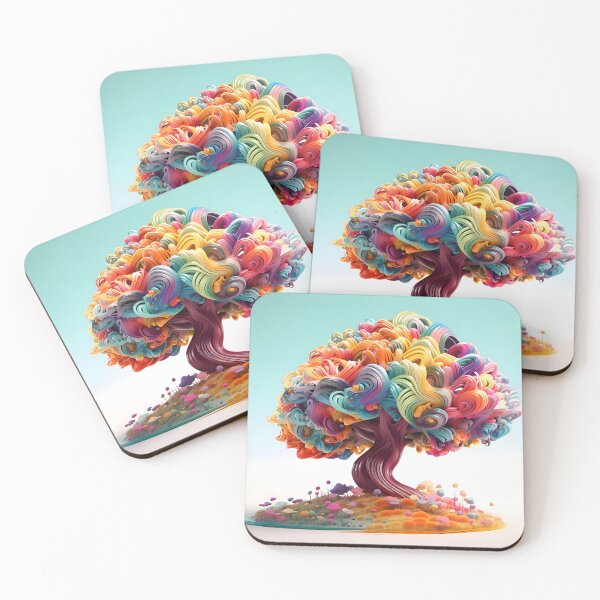 Item preview, multicolored tree designed and sold by Banna Baber.