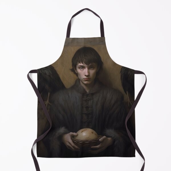 Item preview, Mystic Boy with Ravens and Dragon Egg - Stark Inspired Fantasy Art designed and sold by nightfallcanvas.