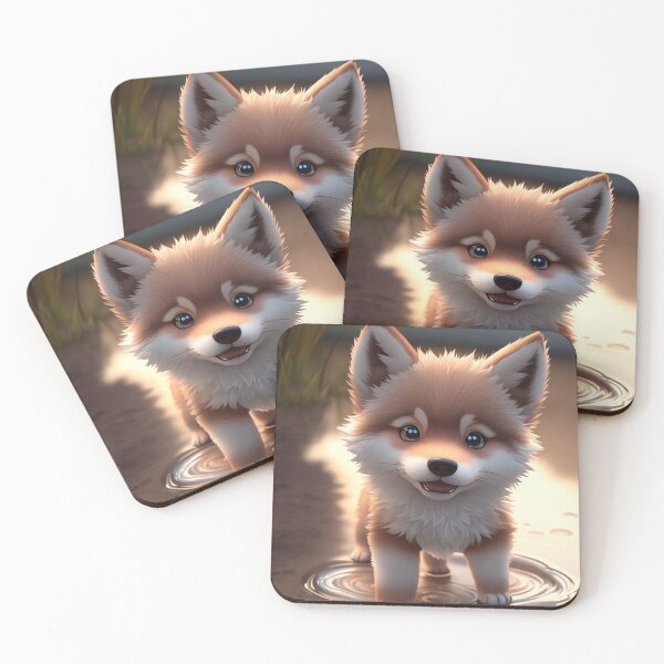Item preview, Little happy Wolf cub Chibi  designed and sold by Rothnaric.