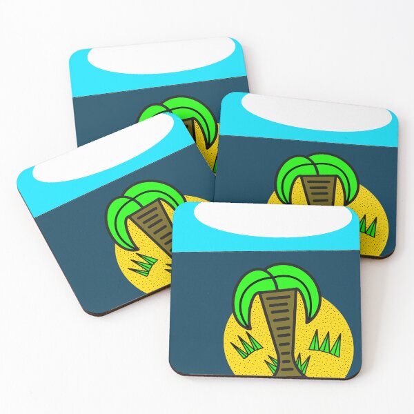 Item preview, An animated island with a palm tree against the ground. designed and sold by lukesubbby.