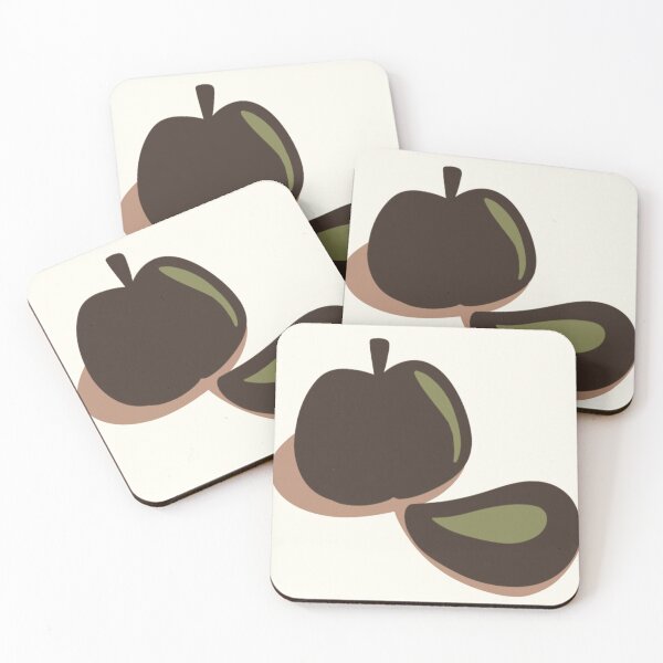 Item preview, Cute dark green apple and avocado sticker designed and sold by DozyJov.