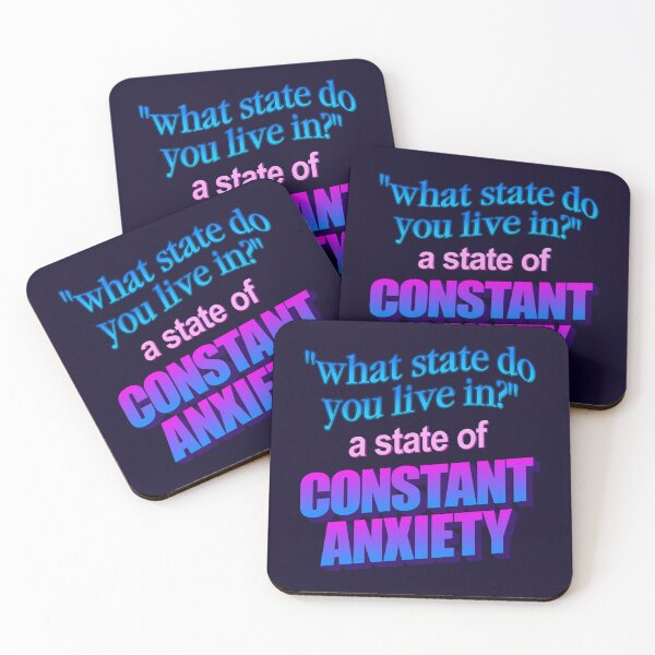 Item preview, What state do you live in? a state of constant anxiety - word art designed and sold by snazzyseagull.