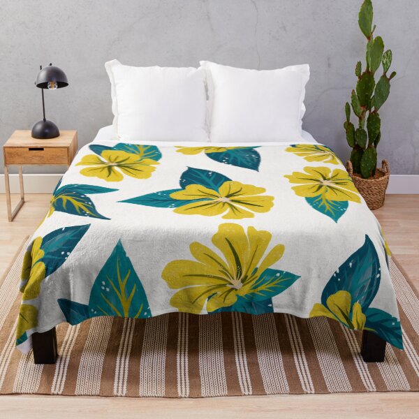 Item preview, Mountain Wild Flowers – Yellow & Turquoise designed and sold by Cat Coquillette.