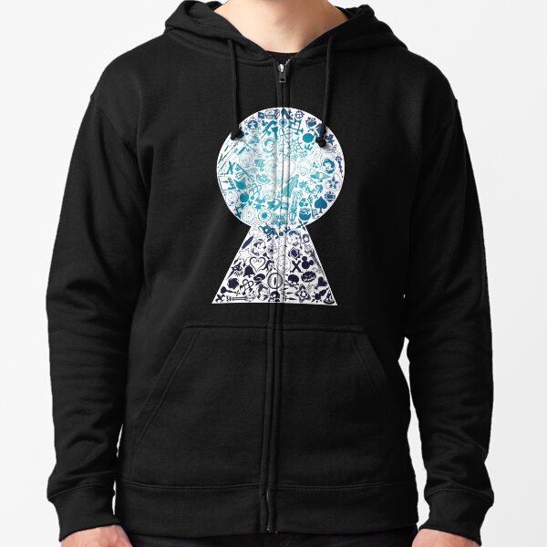 Kingdom Hearts - Trou de serrure (bleu) Veste zippée à capuche