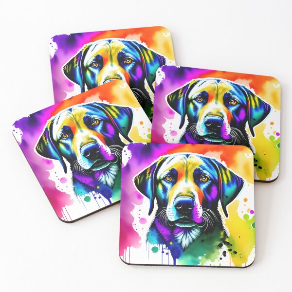 Item preview, Labrador, watercolor splash, Puppy, Watercolor, colorful, paint splashes designed and sold by jillcrawford.