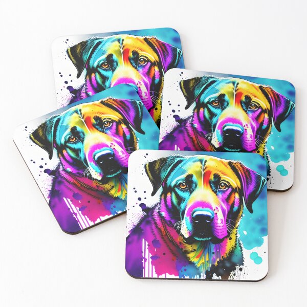 Item preview, Labrador, watercolor splash, Puppy, Watercolor, colorful, paint splashes, carne griffiths style designed and sold by jillcrawford.