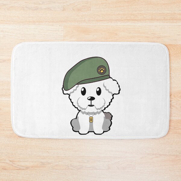 Item preview, Cute Furry Dog green beret designed and sold by Pet Station.