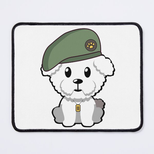Item preview, Cute Furry Dog green beret designed and sold by Pet Station.