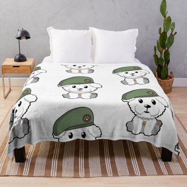 Item preview, Cute Furry Dog green beret designed and sold by Pet Station.