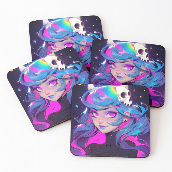 Item preview, Flourescent Blue & Pink Hair Goth Girlie designed and sold by BoudiccaLondon.