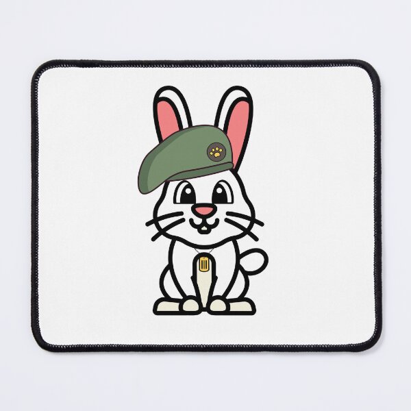 Item preview, Cute Furry Bunny green beret designed and sold by Pet Station.