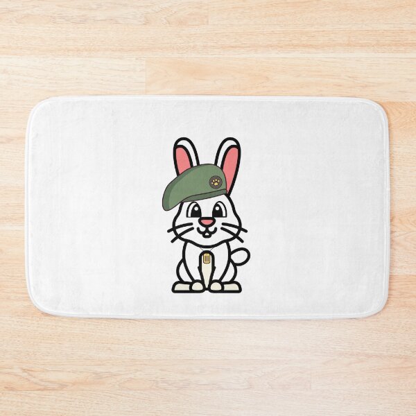 Item preview, Cute Furry Bunny green beret designed and sold by Pet Station.