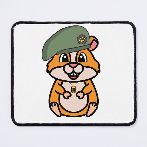 Item preview, Cute Furry Hamster green beret designed and sold by Pet Station.