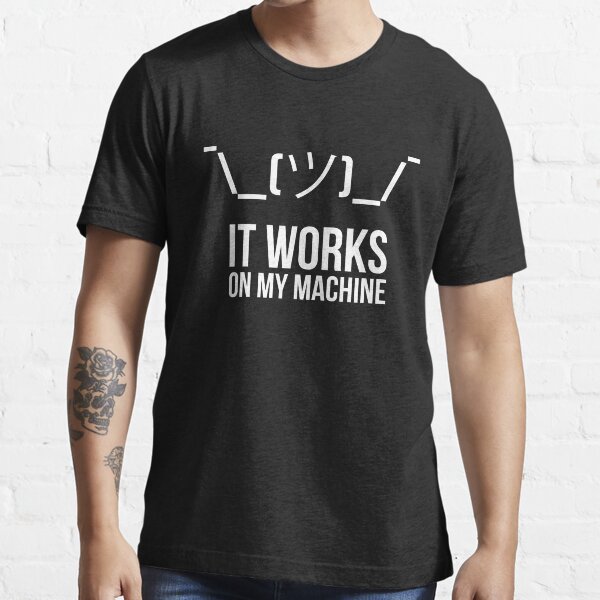 Item preview,  Shrug it works on my machine Programmer Humor designed and sold by RedYolk.