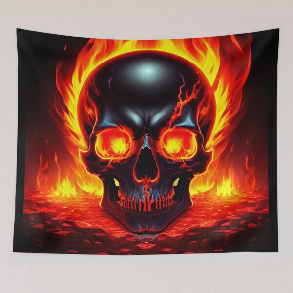 Item preview, fire skull 2 designed and sold by Artcolage87.