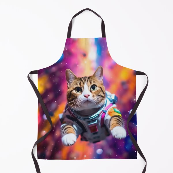 Item preview, The Cat Astronaut floating in a surreal galaxy with vibrant cosmic colors designed and sold by AstraNovaStudio.